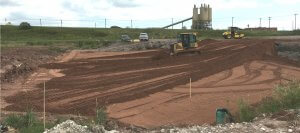 Civil construction excavation site